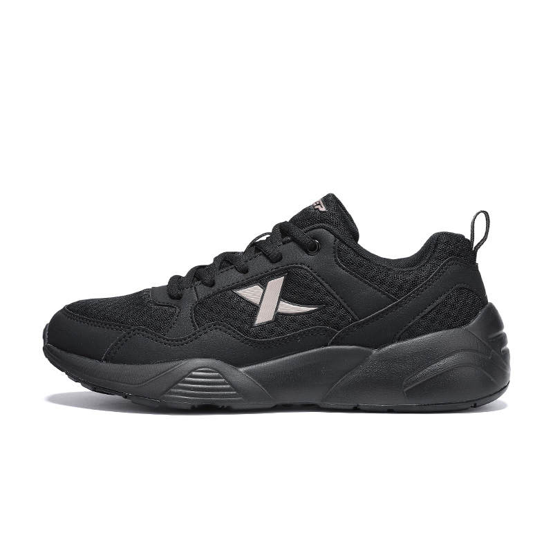 XTEP Cushioning, Wear Resistant Low top Casual Running Shoes Women's Black Rose Gold
