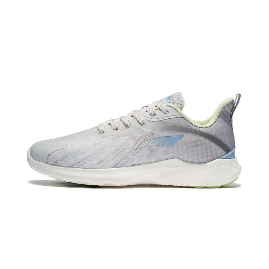 Li-Ning Li Ning Cushioning Slip Resistant Abrasion Resistant Breathable Low top Running Shoes Men's Gray