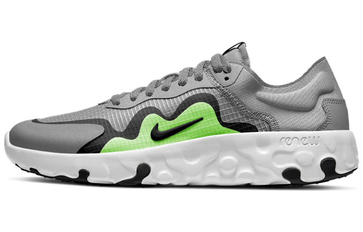 Nike Nike Renew Lucent Fabric Cushioning Slip Resistant Abrasion Resistant Low top Running Shoes Men's Gray Black Green
