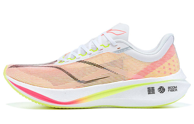 Li-Ning Li Ning Feidian 3 Challenger Fabric Slip Resistant And Breathable Low top Running Shoes Men's Pink White