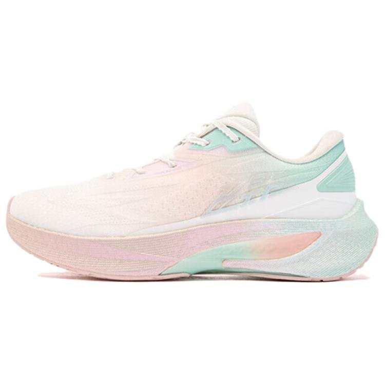 QIAODAN Flying Shadow 4.0 Slip Resistant Abrasion Resistant Cushioning Low top Casual Running Shoes Women's Pink Green