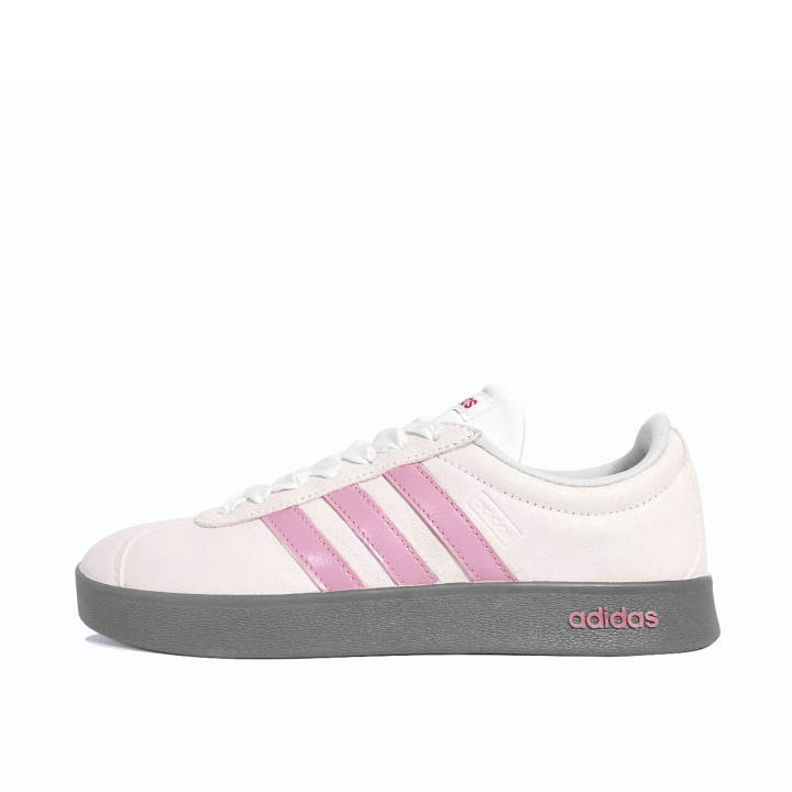 Adidas Adidas VL COURT 2.0 Brocade Dance In Crimson Satin Coverage Quick Dry Lightweight Low top Skateboard Shoes Unisex Pink