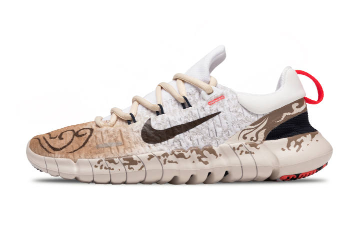 Nike Nike Free RN 5.0 Abrasion Resistant Abrasion Resistant Low top Running Shoes Men's Black White Brown