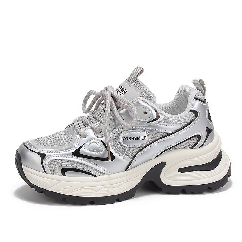 FUERSEN Synthetic Leather Abrasion Resistant Height Increasing Low top Chunky Sneakers Women's