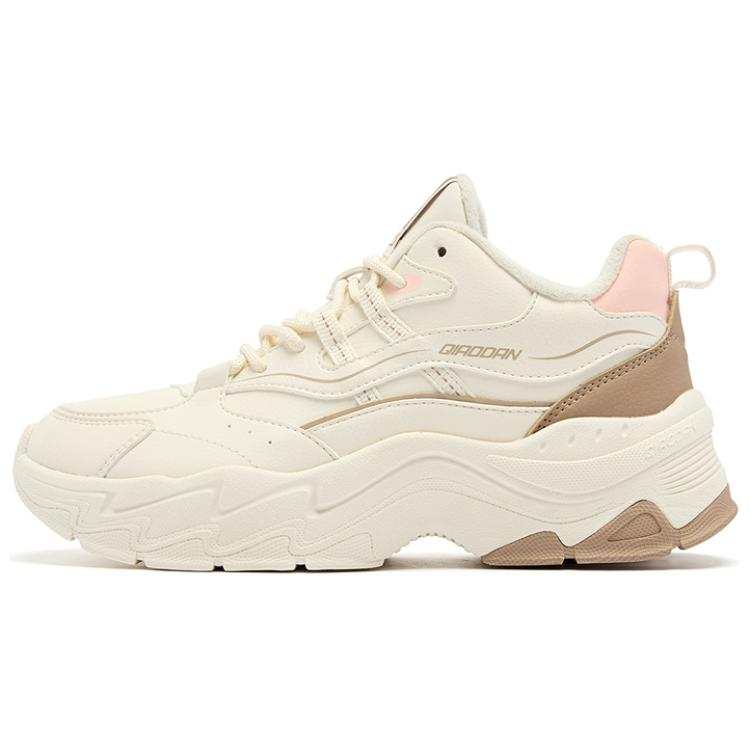 QIAODAN Elf Meow TD Fleece Lined Comfortable Slip Resistant Abrasion Resistant Low top Chunky Sneakers Women's