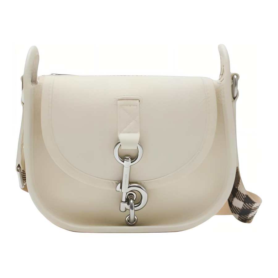 Burberry Calfskin Shoulder Bag Mini Women's White