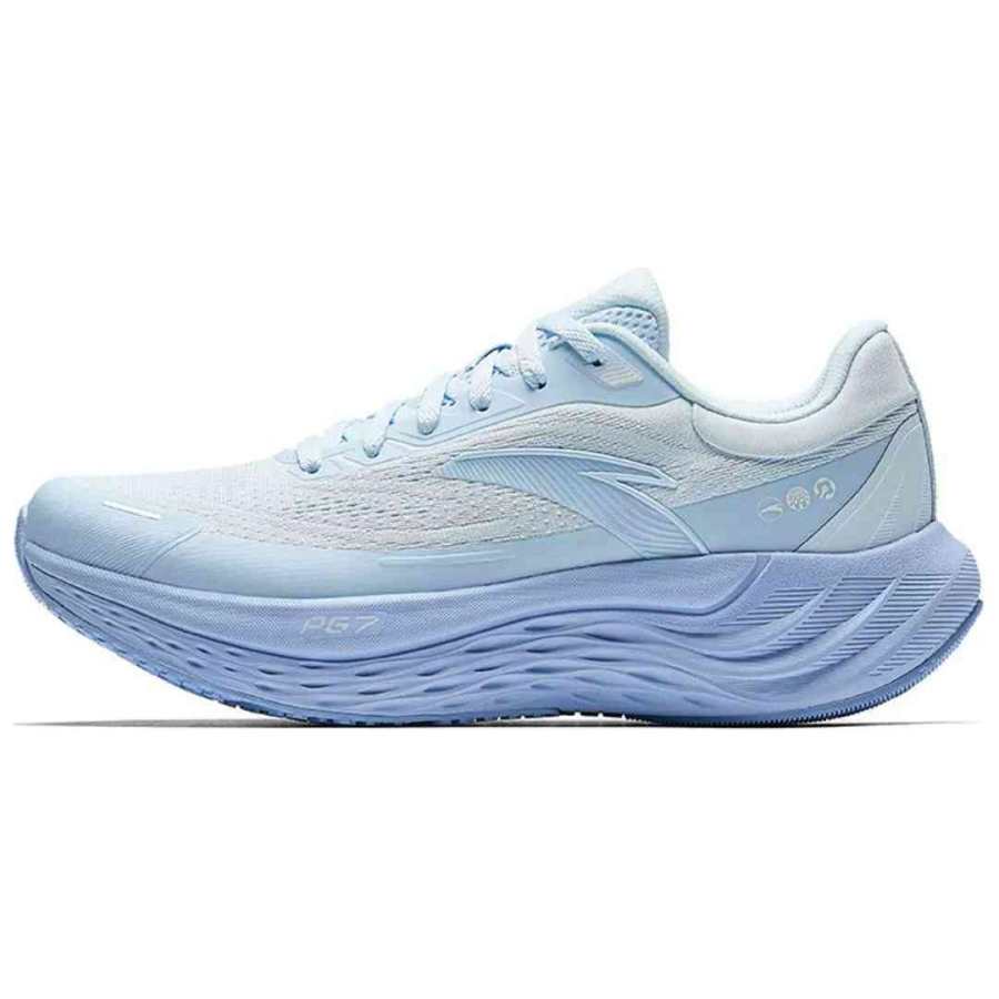 Anta Cushioning Slip Resistant Abrasion Resistant Low top Sprint Running Shoes Women's Frozen Blue