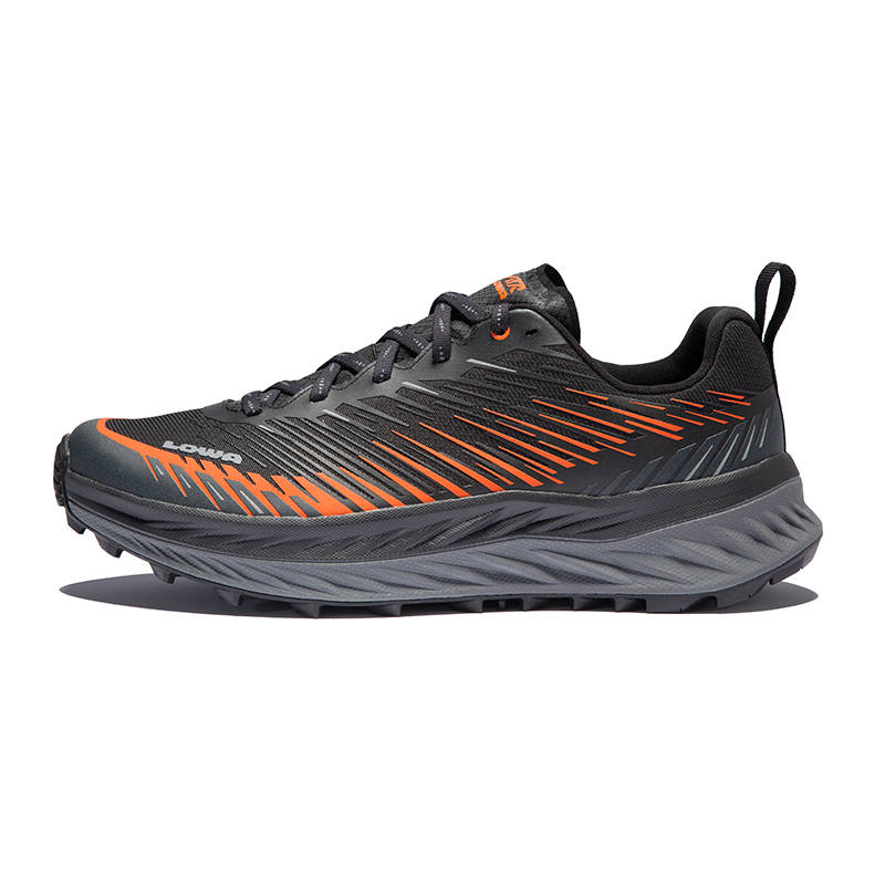 Lowa Cushioning Slip Resistant Abrasion Resistant Waterproof And Breathable Low top Running Shoes Men's Black Orange