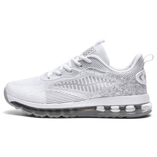 BIANSULONG Abrasion Resistant Coverage Height Increasing Low top Casual Running Shoes Men's White