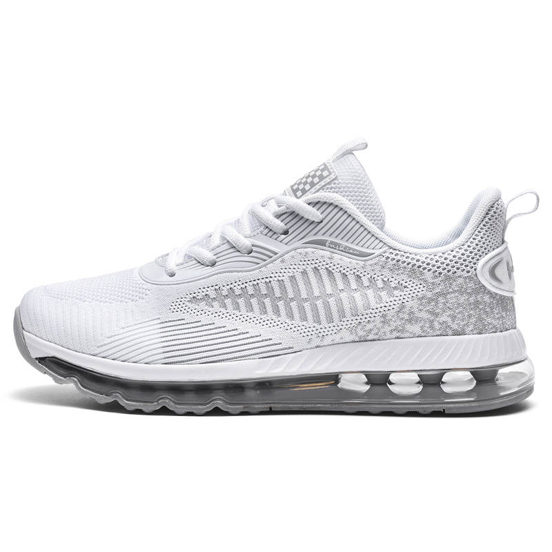 BIANSULONG Abrasion Resistant Coverage Height Increasing Low top Casual Running Shoes Men's White