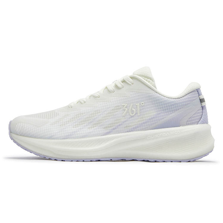 361° Sharp Sparkle Slip Resistant Abrasion Resistant Low top Casual Running Shoes Women's White Purple