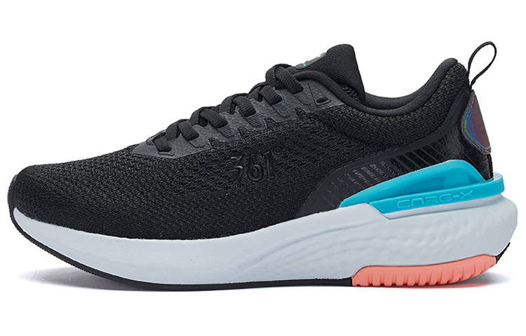 361° Fei Ren Cushioning Breathable And Resilient Low top Running Shoes Women's Black Green