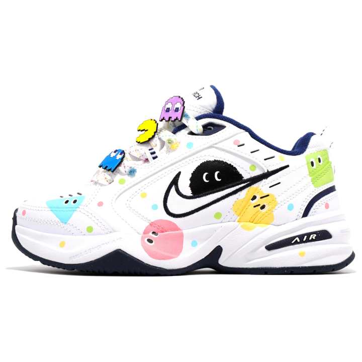 Nike Nike Air Monarch 4 Quirky Colorblock Slip Resistant Height Increasing Low top Chunky Sneakers Unisex Black White