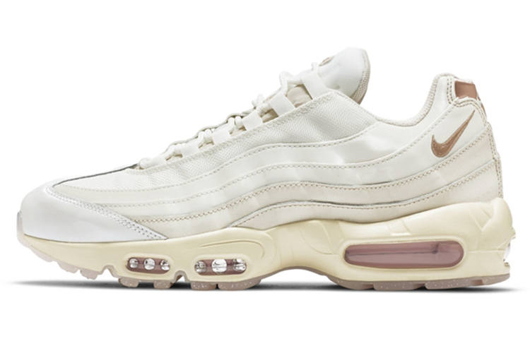Nike Nike Air Max 95 Mesh, Synthetic Leather Low top Running Shoes Women's Light Pink White