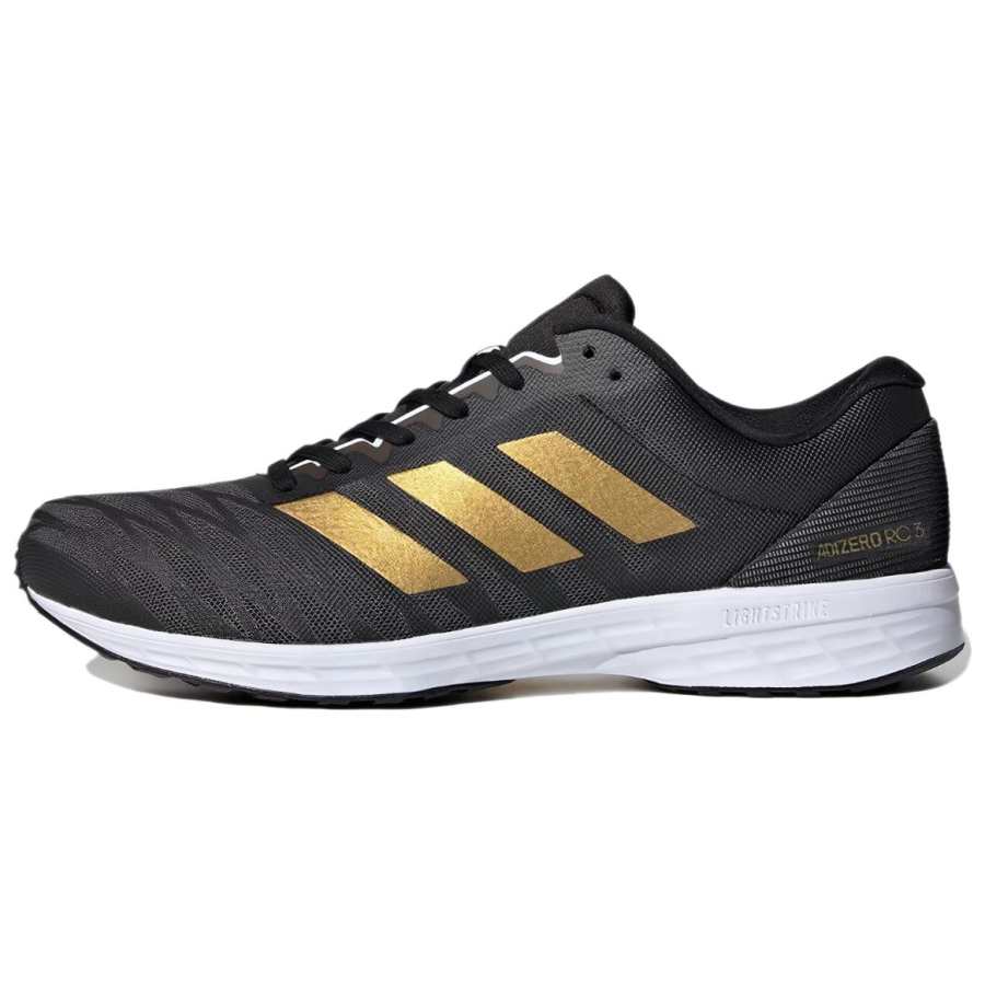 Adidas Adidas Adizero RC 3 Fabric Slip Resistant Low top Running Shoes Men's Black Gold