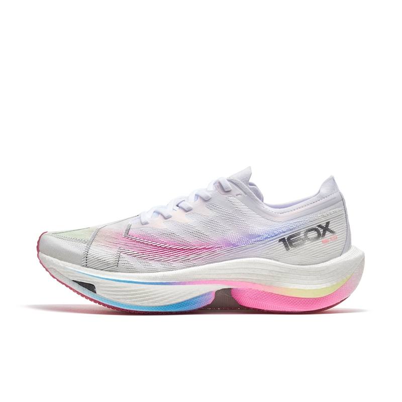 XTEP Racing 160X 5.0 Cushioning, Wear Resistant Low top Running Shoes Women's White Peach Pink
