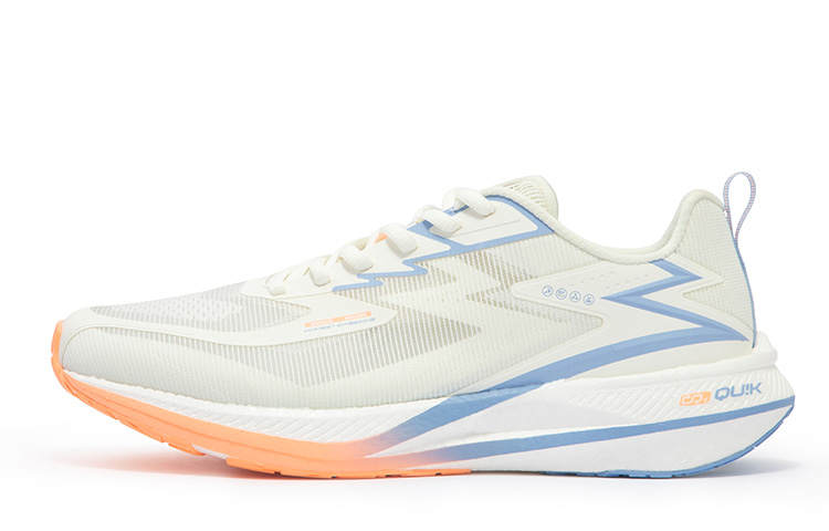 361° Cushioning Slip Resistant Abrasion Resistant Breathable Low top Sprint Running Shoes Men's White Blue