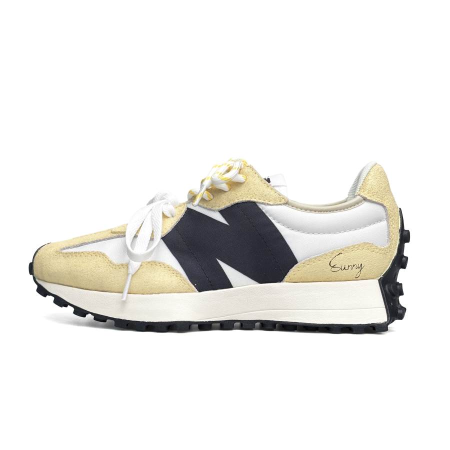 New Balance New Balance NB 327 Abrasion Resistant Abrasion Resistant Low top Casual Running Shoes Unisex White Yellow