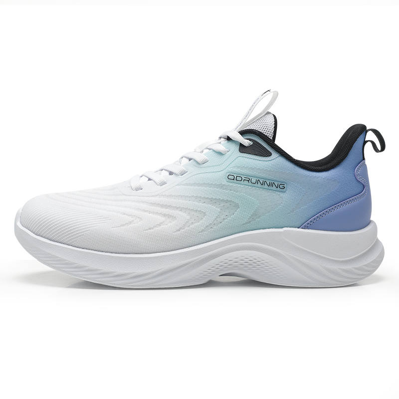 QIAODAN Slip Resistant Abrasion Resistant Low top Casual Running Shoes Men's White Blue