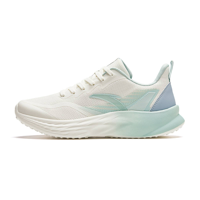 Anta Cushioning, Wear Resistant Low top Casual Running Shoes Women's White Teal Blue
