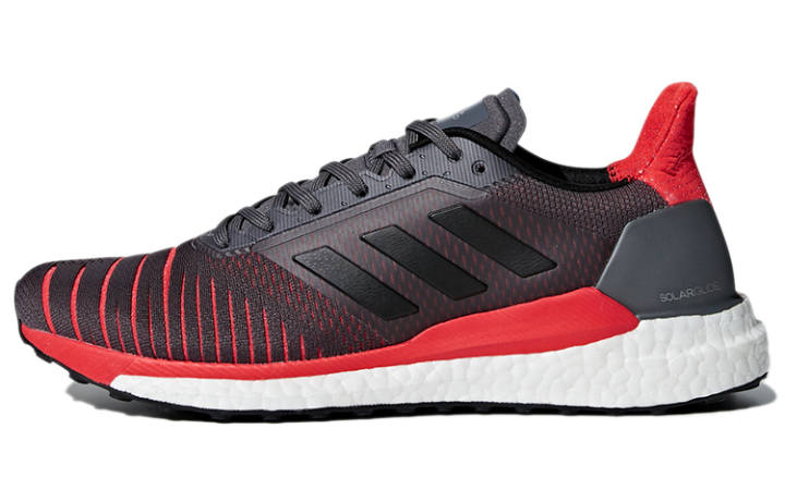 Adidas Adidas Solar Glide 19 Abrasion Resistant Low top Running Shoes Men's Red Black