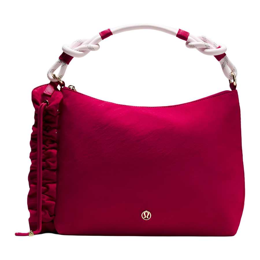 Lululemon Convertible Nylon Handbag Women's Berry Rum Red & Joy Pink & Gold