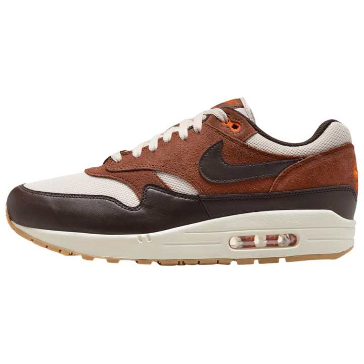 Nike Nike Air Max 1 Running Shoes Unisex White Brown