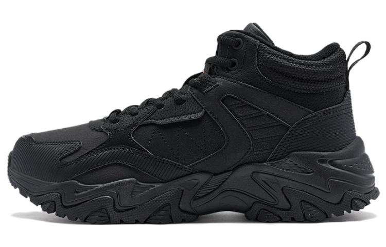 XTEP Slip Resistant Abrasion Resistant High top Outdoor Shoes Men's Black