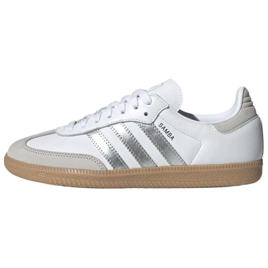 Adidas Originals SAMBA OG Low top German Army Trainers Women's White Silver