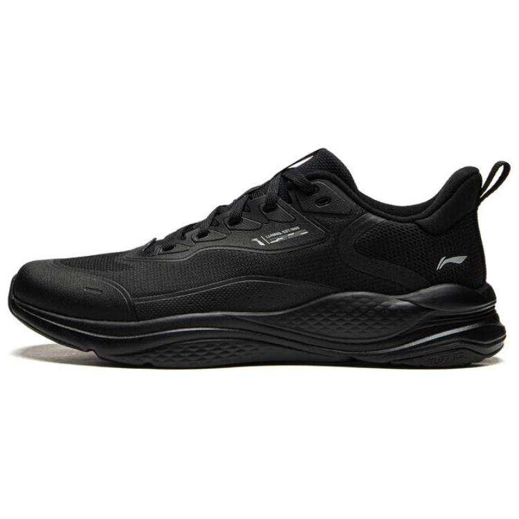 Li-Ning Li Ning Liuyun Fabric Slip Resistant Abrasion Resistant Low top Running Shoes Men's Black