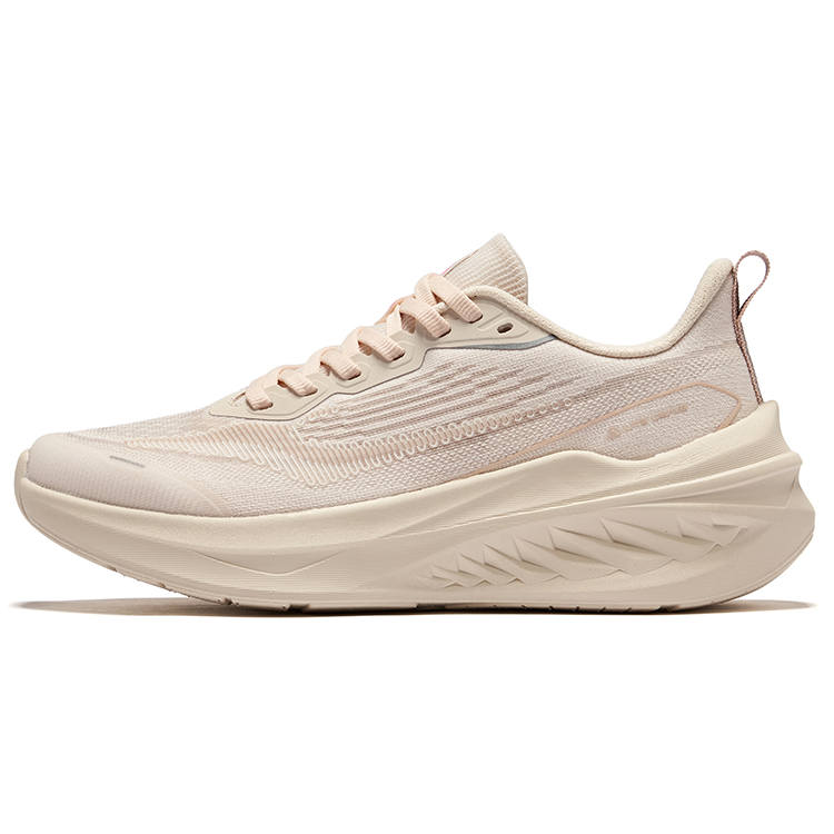 Erke Cushioning Abrasion Resistant Breathable Low top Casual Running Shoes Women's Eggnog Gray Microcrystal White