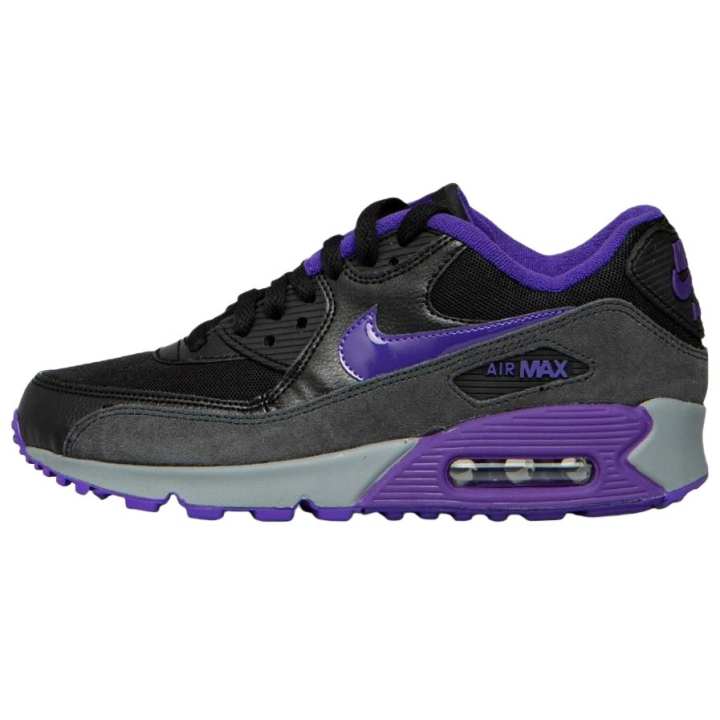 Nike Nike Air Max 90 Low top Casual Running Shoes Women's Black Purple