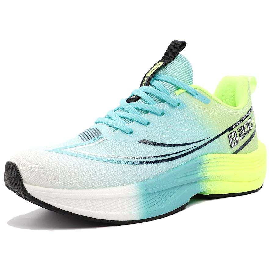 BIANSULONG Cushioning Slip Resistant Rebound Low top Casual Running Shoes Men's Turquoise Peak Green