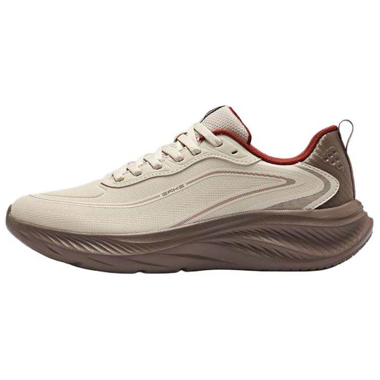 Erke Cushioning Rebound Cushioning Rebound Low top Racing Running Shoes Men's Dry Wood Ash