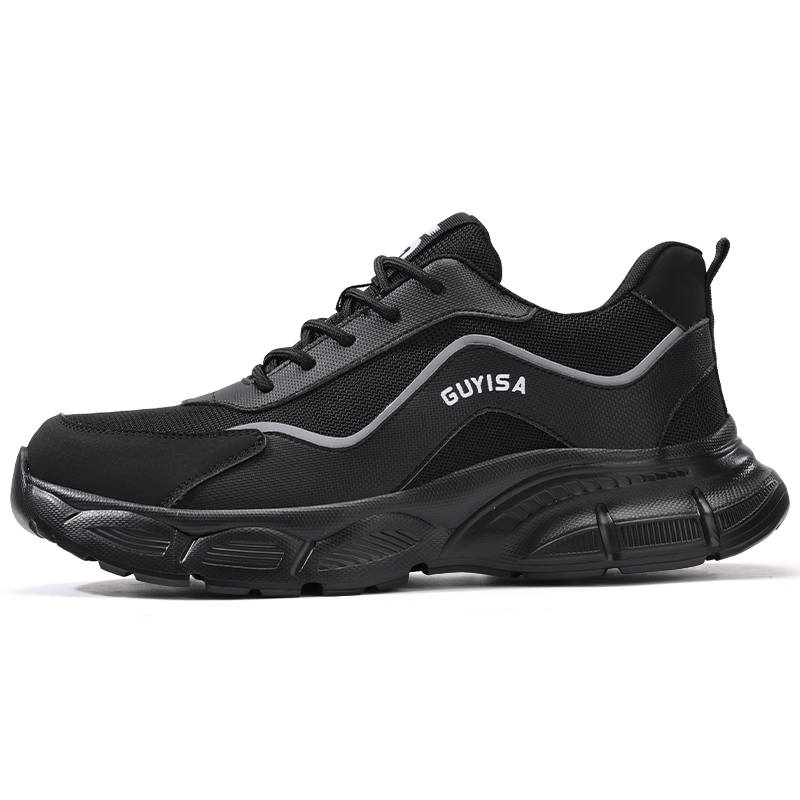 LANOUDUN Impact Resistant Lightweight Low top Outdoor Shoes Men's Black