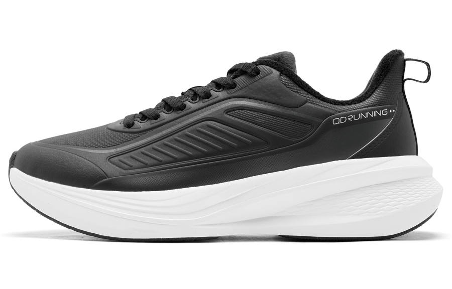 QIAODAN Rainwing ST Leather Upper, Fleece Lined, Warm Cotton Shoes, Sports, Comfortable, Versatile Low top