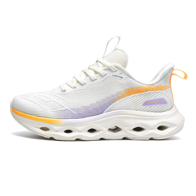 LOTTO Slip Resistant, Abrasion Resistant, Rebound Low top Running Shoes Women's Ivory White/Orange