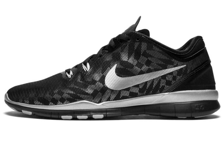 Nike Nike Free 5.0 Tr Fit 5 Black Metallic Silver Women's