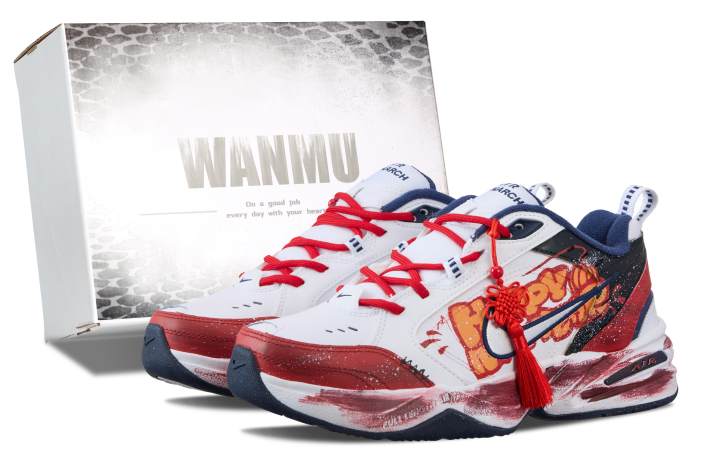 Nike Nike Air Monarch 4 Spring Festival Greetings Abrasion Resistant Height Increasing Low top Chunky Sneakers Unisex