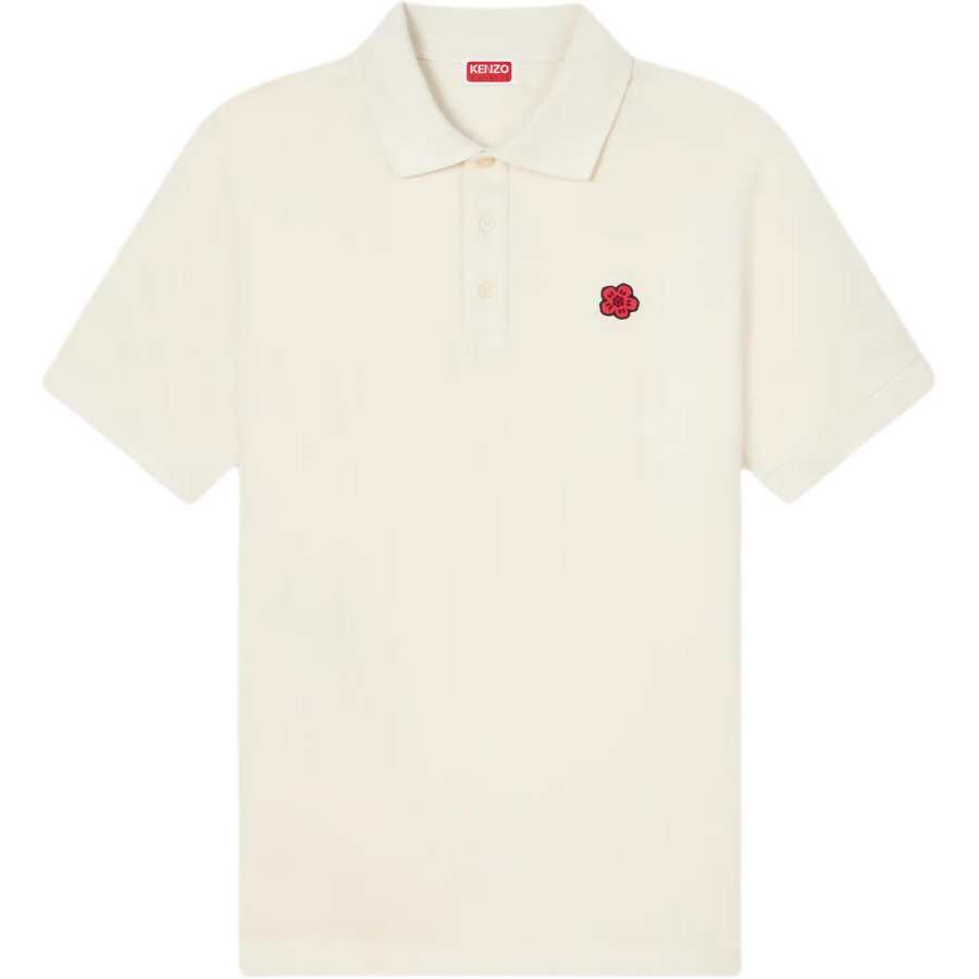 Kenzo boke flower patch logo embroidery polo shirt
