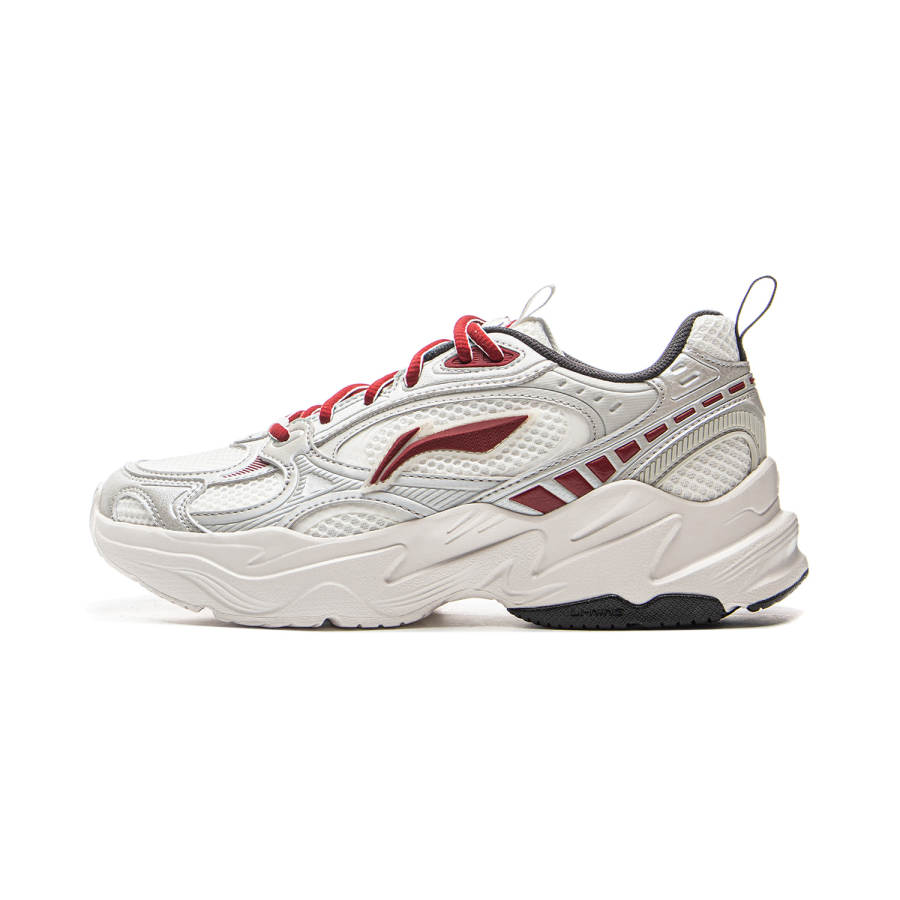 Li-Ning Li Ning Shooting Stars 2K Slip Resistant, Abrasion Resistant, Breathable Low top Chunky Sneakers Women's White Gray