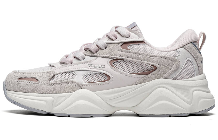 Kappa Slip Resistant Abrasion Resistant Slip Resistant Abrasion Resistant Low top Chunky Sneakers Women's Gray Pink