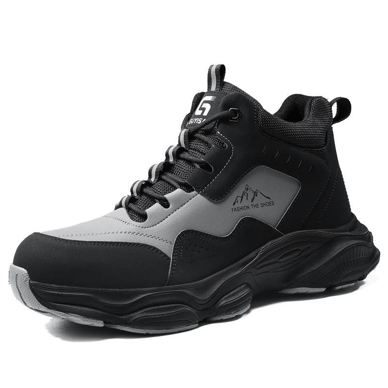 GUYISA Safety Protective Work Shoes Impact Resistant, Abrasion Resistant, Waterproof High top Outdoor Shoes Unisex