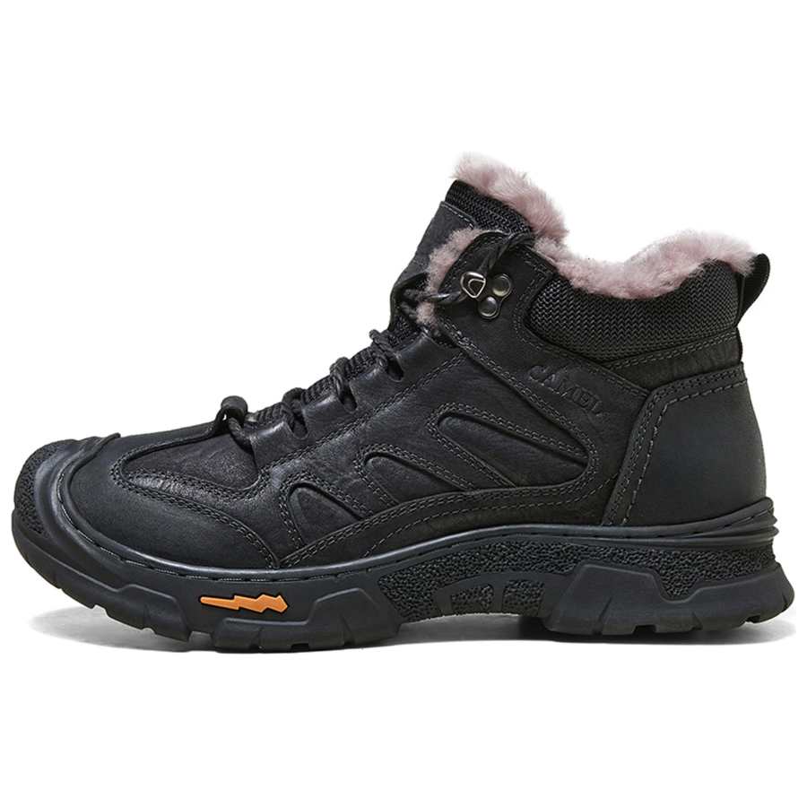 CAMEL Wool Fleece Lined Thermal, Mountaineering Hiking High top Outdoor Shoes Men's