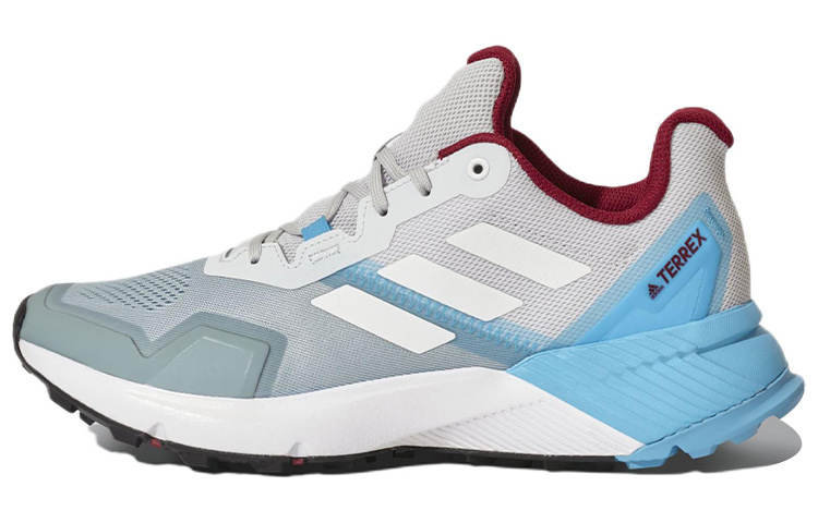 Adidas Adidas Terrex Soulstride Wear resistant And Lightweight Low top Running Shoes Women's Blue Gray