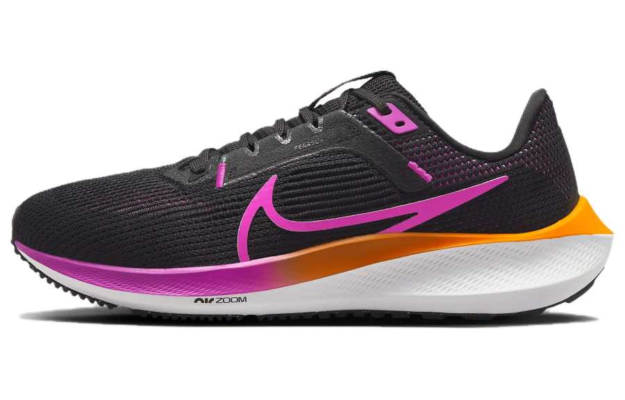 Nike Nike Air Zoom Pegasus 40 Cushioning, Wear Resistant Low top Running Shoes Women's Black Orange