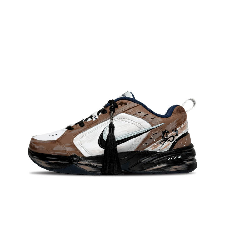 Nike Nike Air Monarch 4 Galloping Through Snow Abrasion Resistant Low top Chunky Sneakers Unisex Black Brown