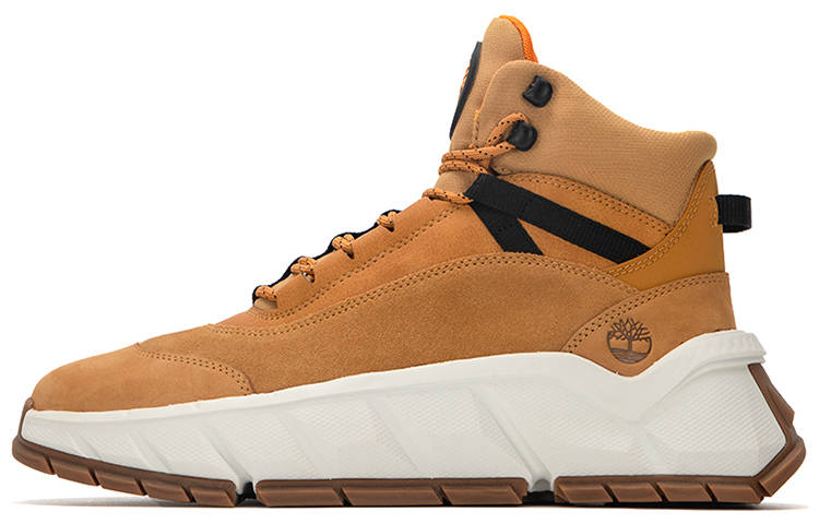 Timberland Leather Thermal Abrasion Resistant Cushioning Short Outdoor Boots Men's Brown White