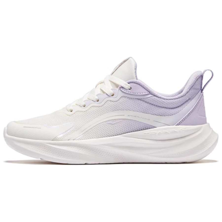 Erke Wander Cushioning Low top Running Shoes Women's White Purple