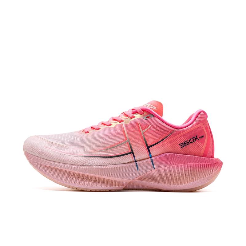 XTEP 360X 2.0 Low top Marathon Training Running Shoes Women's Cherry Blossom Pink/Fluorescent Charm Red